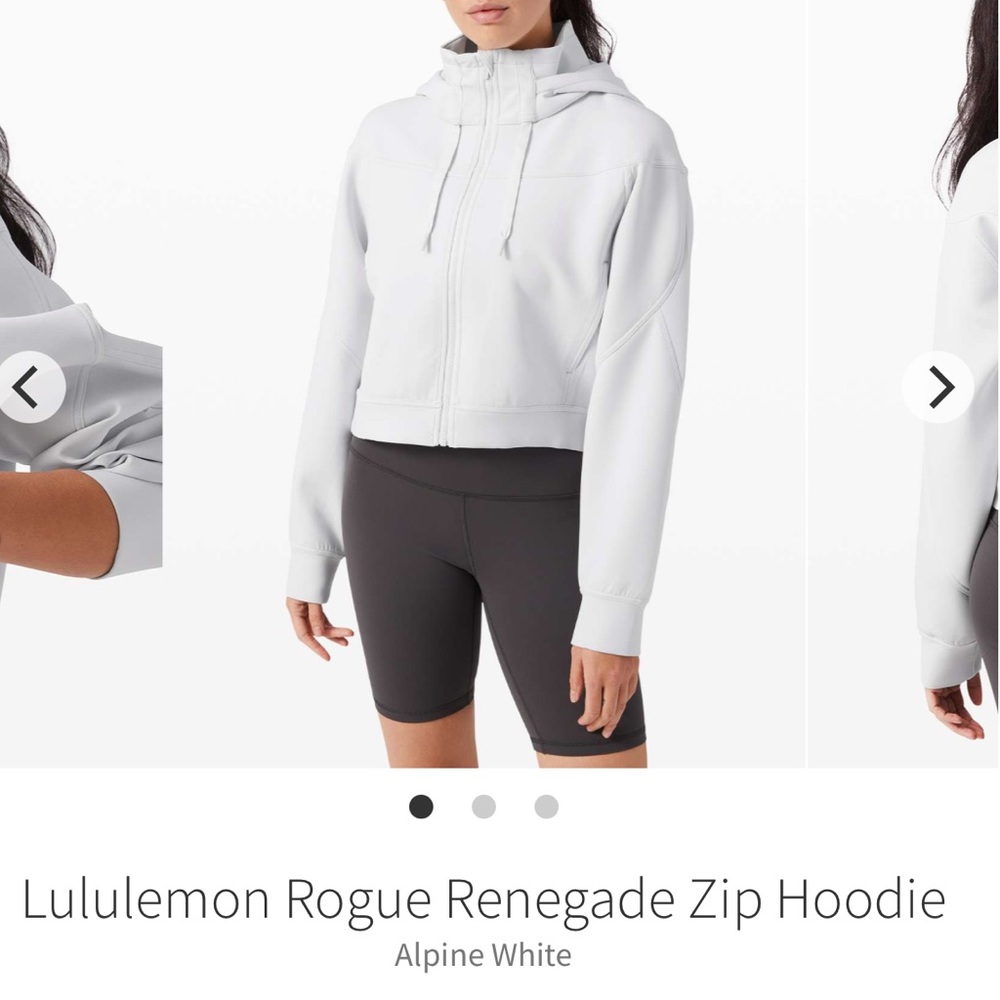 Lululemon 🍋 Rogue Renegade Zip Up Jacket Alpine White